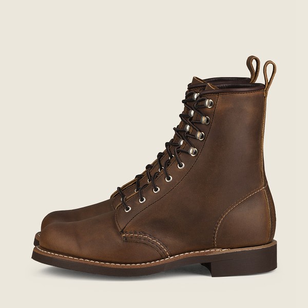 Red Wing Womens Heritage Boots - Silversmith - Short Rough & Tough Leather - Brown - XTE768023